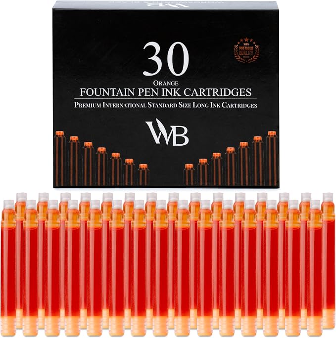 Wordsworth & Black Fountain Pen Ink Cartridge Refills, 30 Pack, International by WordsworthBlack