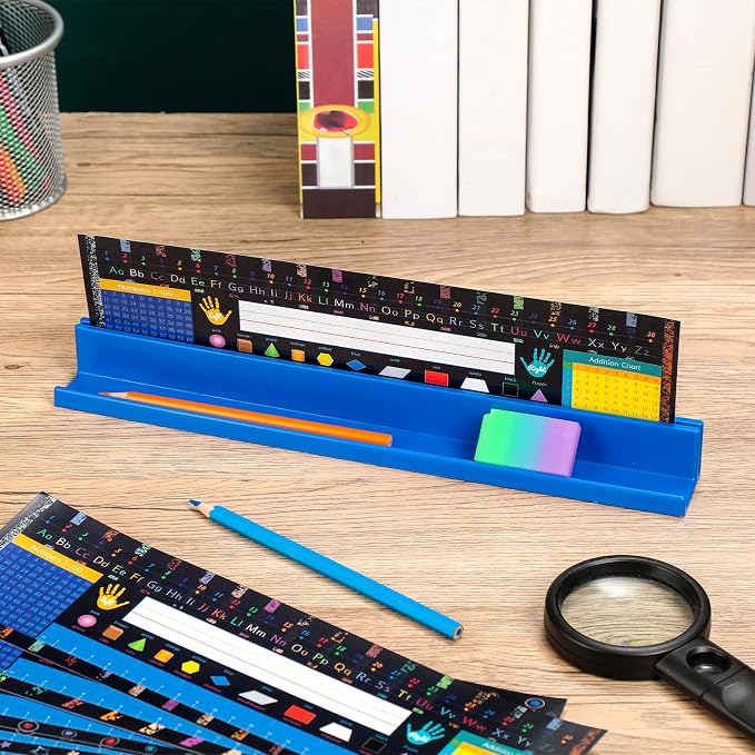 PerKoop 15 Pcs Classroom Desk Name Plates Holder Set Index Cards Storage - Image 3