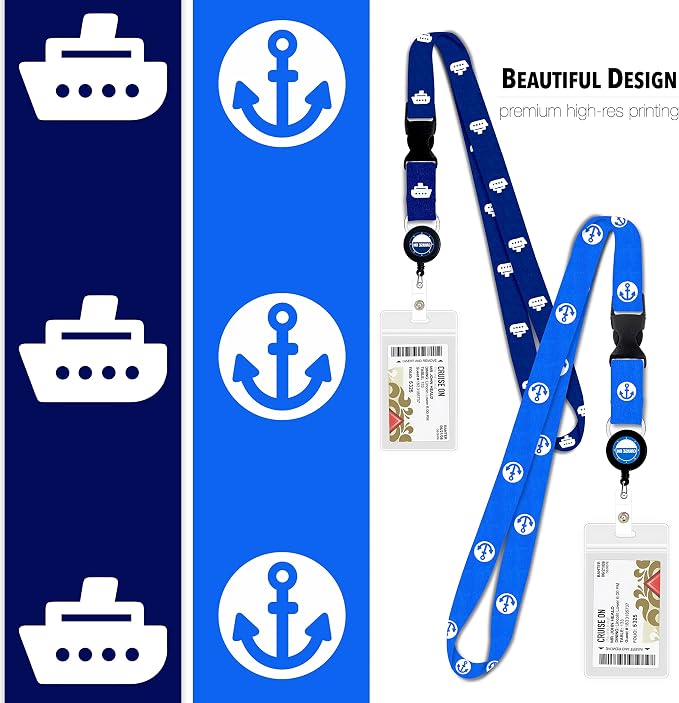 Cruise On Cruise Lanyard for Ship Cards – 2-Pack Retractable Badge & Waterproof - Image 7