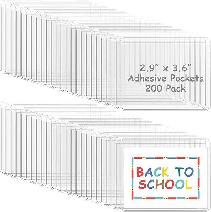 Jeyiour 200 Pcs Label Holders Adhesive Nameplate Pockets Storage Bin Labels by Jeyiour