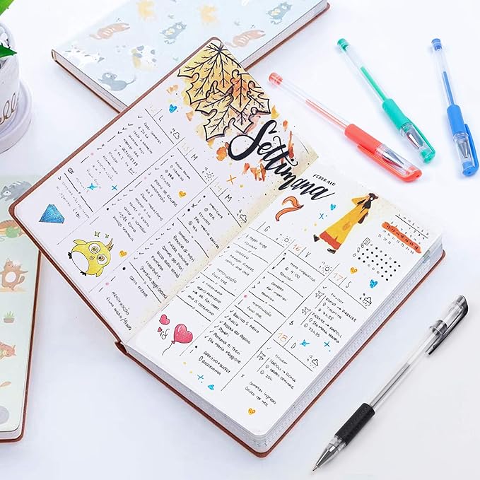 Shuttle Art Gel Pens, 32 Colors Gel Pen Set with Coloring Book for Adults Coloring Books Drawing Doodling Crafts Scrapbooking Journaling-DeskLoop Office