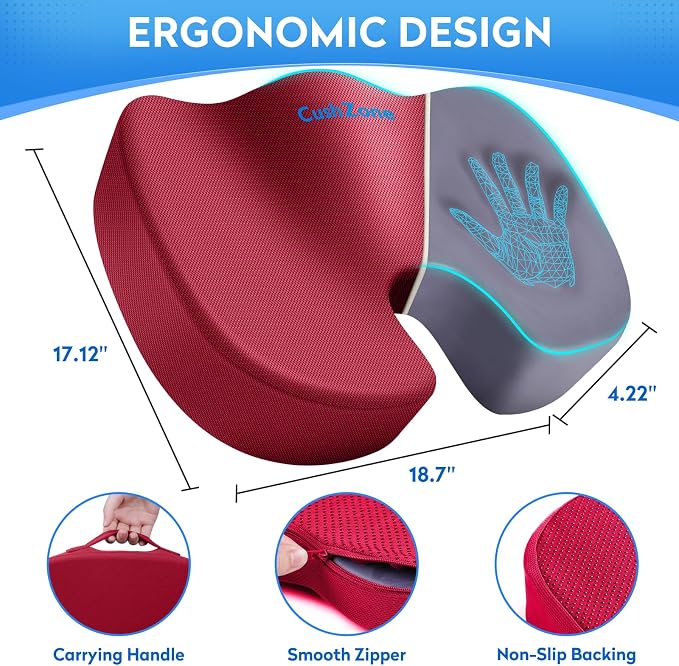 XXL Seat Cushion Office Car Seat Cushion, Memory Foam Cushion - Image 4