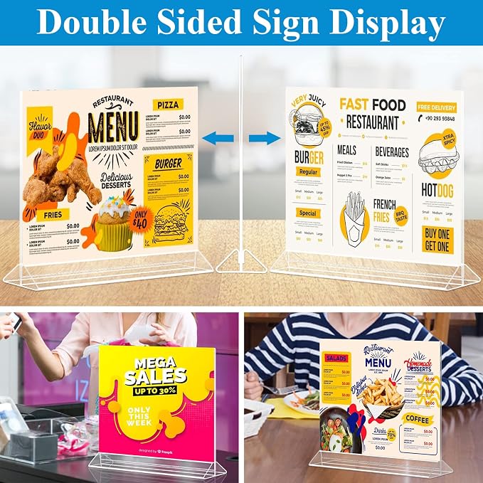 Horizontal Acrylic Sign Holder 8.5 x 11 - Image 2
