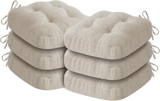IASEAHK Chair Cushions, Foam Dining Chair Cushions, Tufted Indoor Chair Pads by IASEAHK