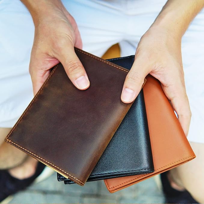 Polare Luxury RFID Blocking Leather Passport Holder Travel Wallet - Image 2