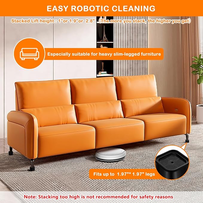 shouwuhho 9 Pack Furniture Risers Adjustable Bed Risers Heavy Duty Lifts Height - Image 4