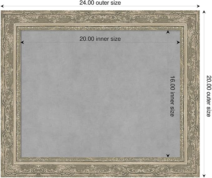 Amanti Art Silver Framed Magnetic Board 20x24 Small Vision Board - Image 2