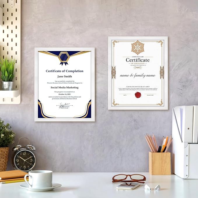 FIXSMITH 8.5x11 Diploma Frame, 6 Pack Certificate Frame - Image 6