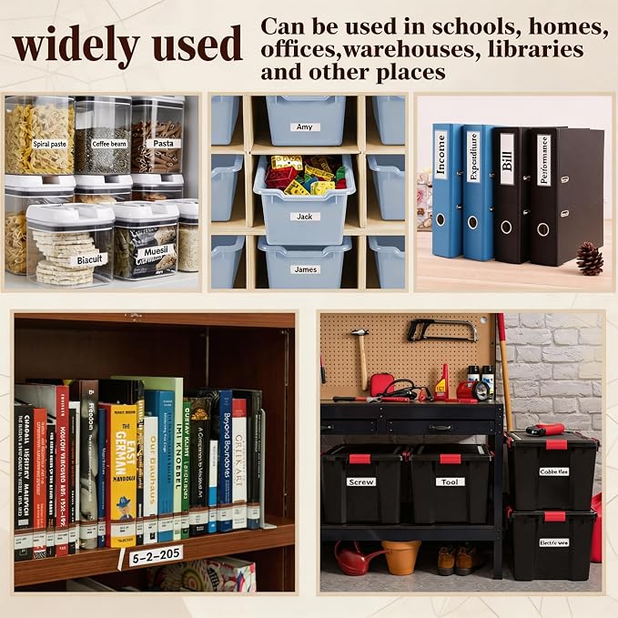 Self Adhesive Label Holders, ELEMGULY 100 Pack Adhesive Shelf Tag Shelf Label - Image 5