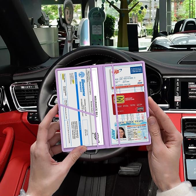 TOURSUIT Car Registration and Insurance Card Holder, Vehicle License Document - Image 5