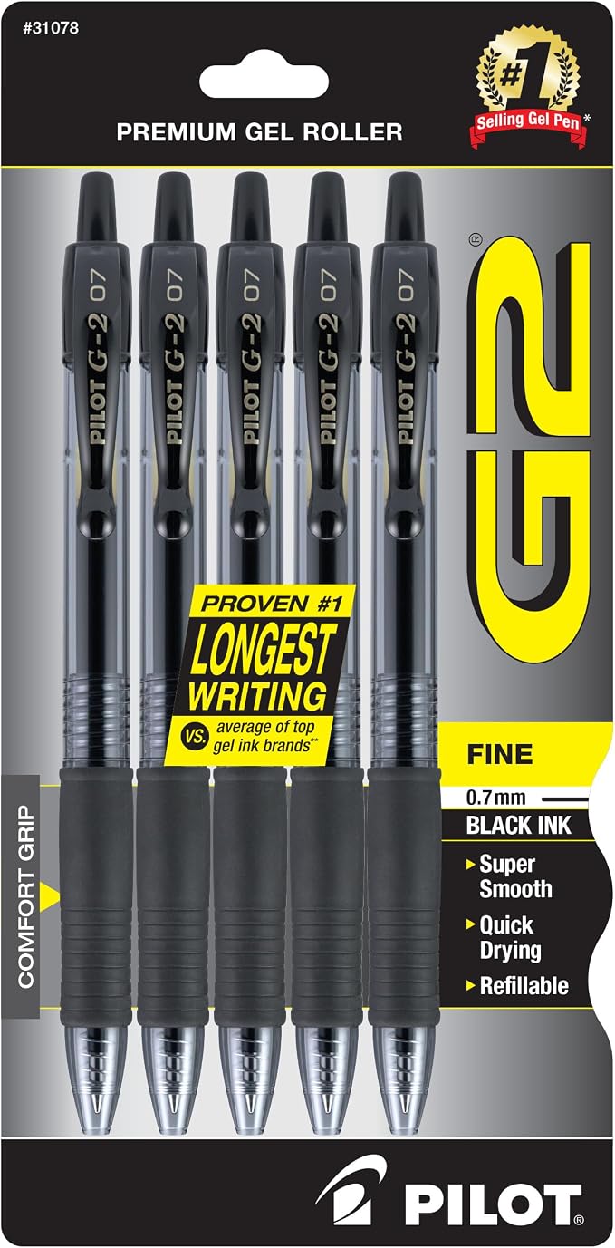Pilot G2 Pens, Premium Refillable and Retractable Rolling Ball Gel Pens by PilotCorporationofAmerica