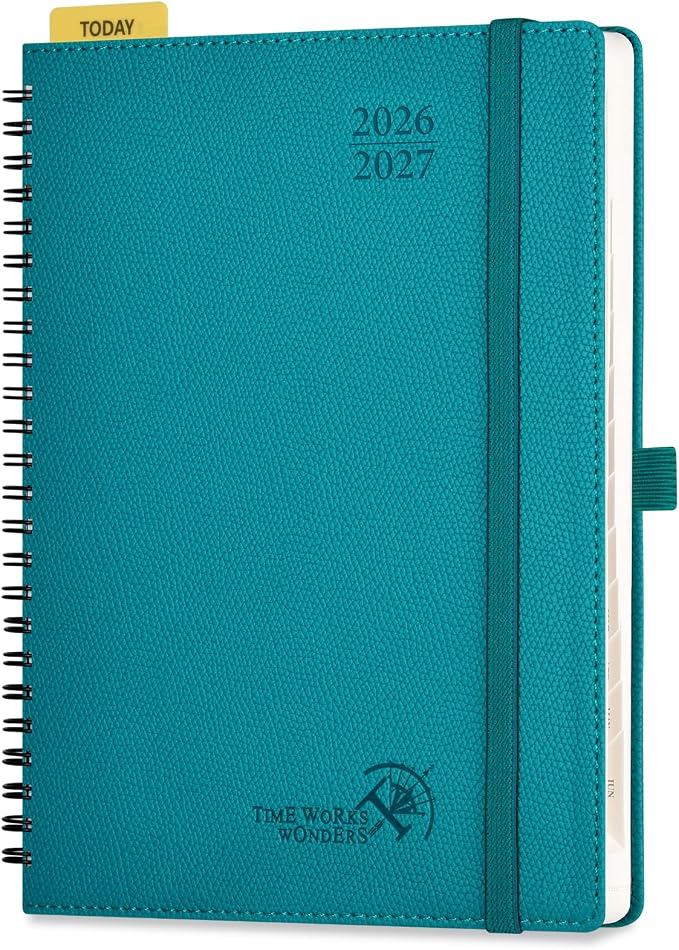 POPRUN 2026-2027 Academic Weekly Planner, 6.75" x 8.75" Horizontal Daily Book by POPRUN