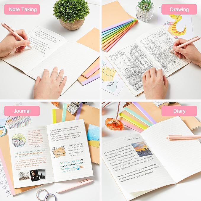 feela 16 Pack Composition Notebook Bulk, Kraft Cover Lined Blank College Ruled - Image 5