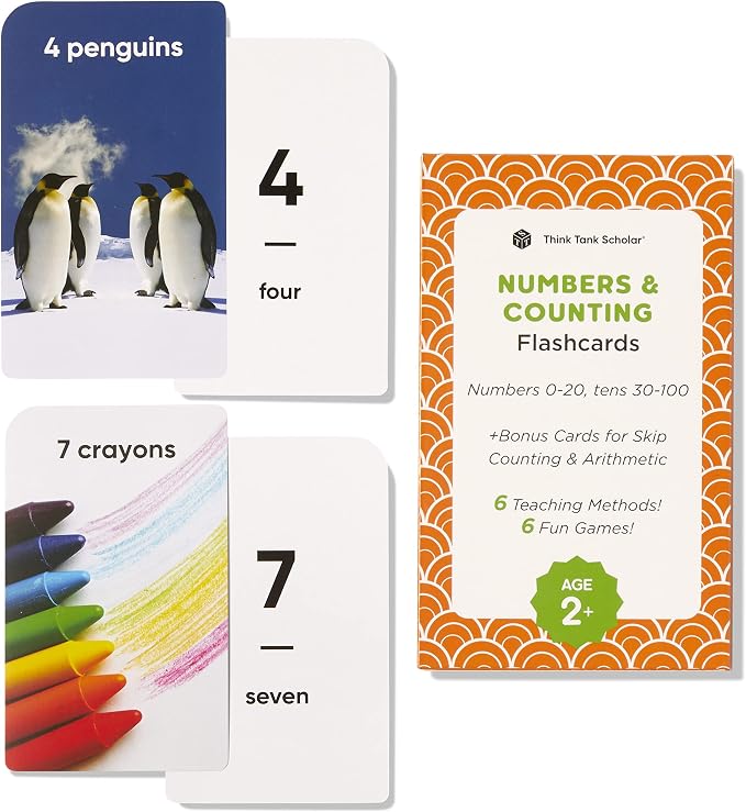 Award-Winning Numbers & Counting Flash Cards by ThinkTankScholar