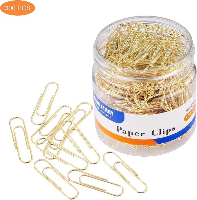 Gold Paper Clips, 1.1 Inch Small - Image 4