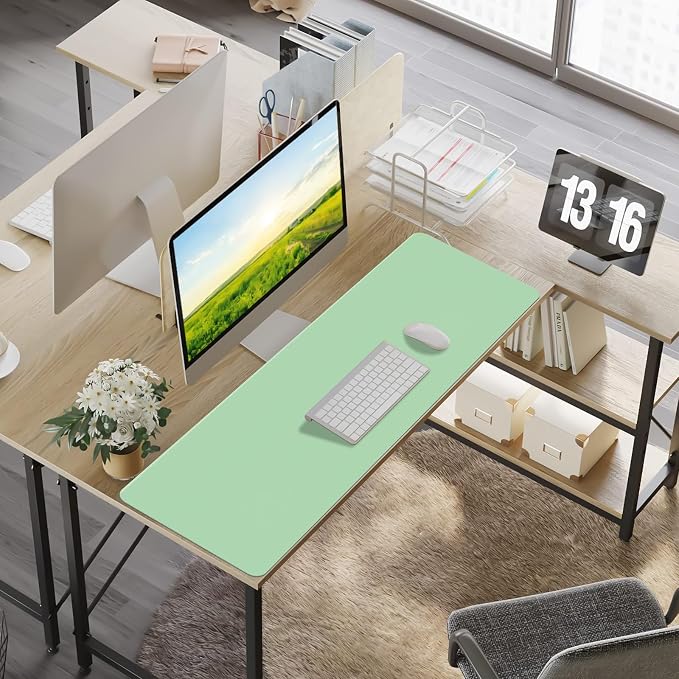 Large Green Desk Mat, Long Mouse Pads - Image 6
