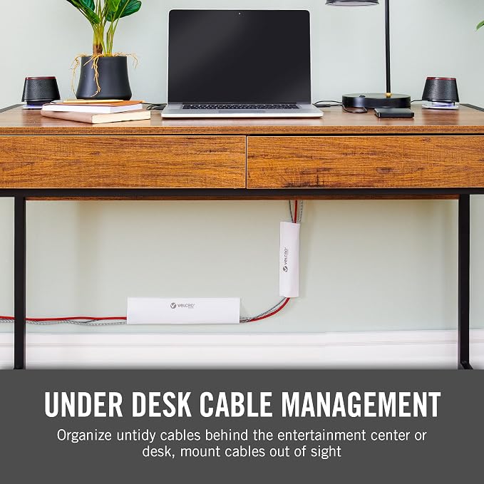 VELCRO Brand Mountable Cable Management Sleeve | Cord Hider Mounts on Walls or - Image 3
