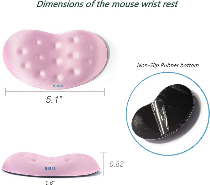 BRILA Ergonomic Memory Foam Mouse Wrist Rest Support Pad Cushion - Image 3