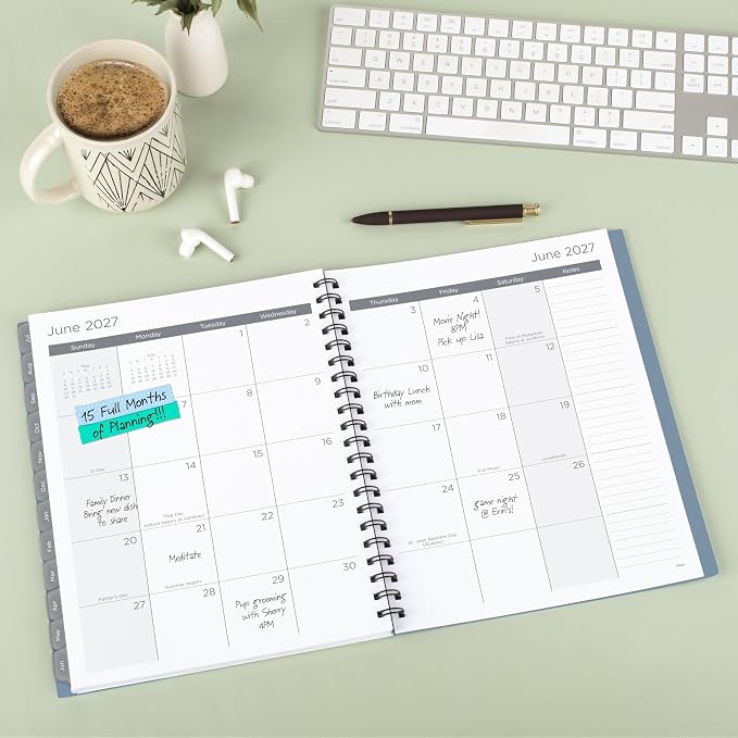 Mead Planner 2026-2027 Weekly & Monthly Academic 15-Month April-June, 8.5" x 11" - Image 3