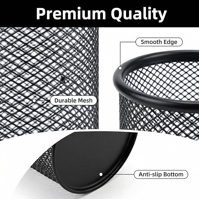 Pen Holder Mesh Pencil Holder Metal Pen Holder Cup Pencil Cup Holder - Image 4