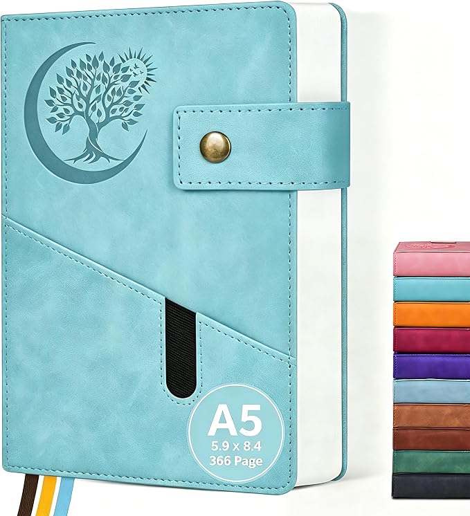PAIBAS A5 Journal Notebook College Ruled 366 Pages Leather Journal by PAIBAS