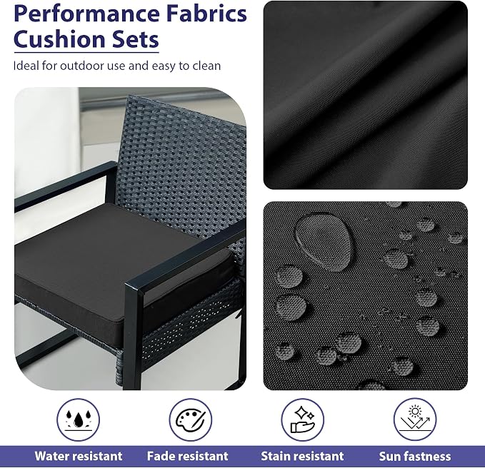IPYNBAP Outdoor Chair Cushions Set of 4 -Waterproof Outdoor Seat Cushions - Image 3