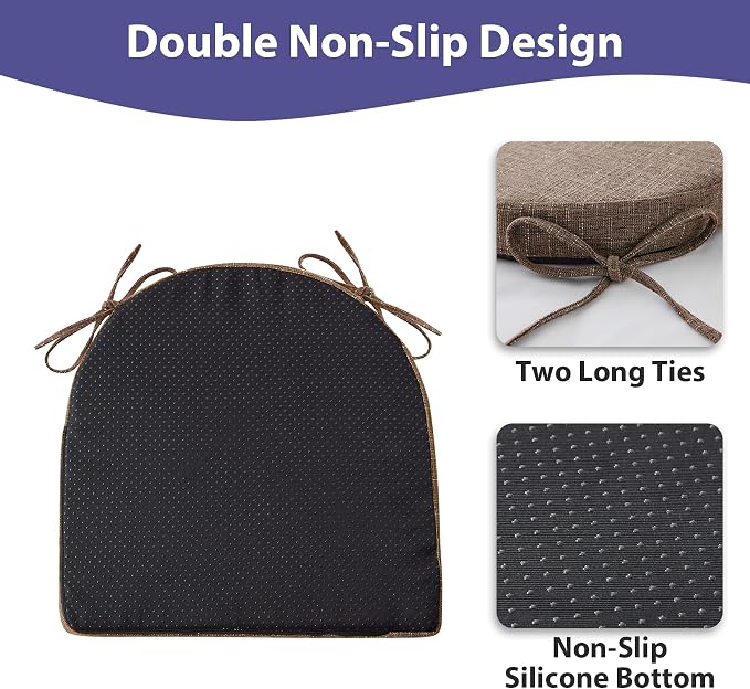 IPYNBAP Chair Cushions for Dining Chairs, Kitchen Chair Cushions, Non Slip - Image 4