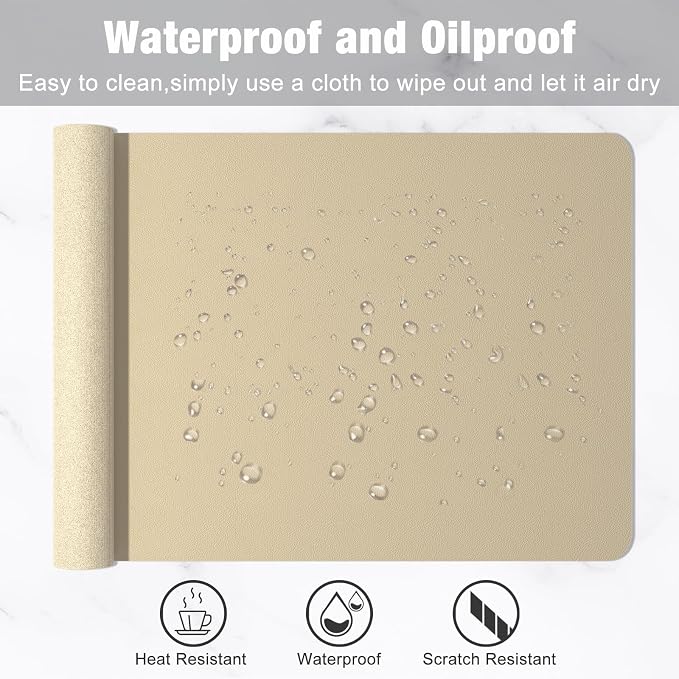 Hsurbtra Desk Pad, XL Extended Mouse Pad, Waterproof Desktop Blotter Protector - Image 5