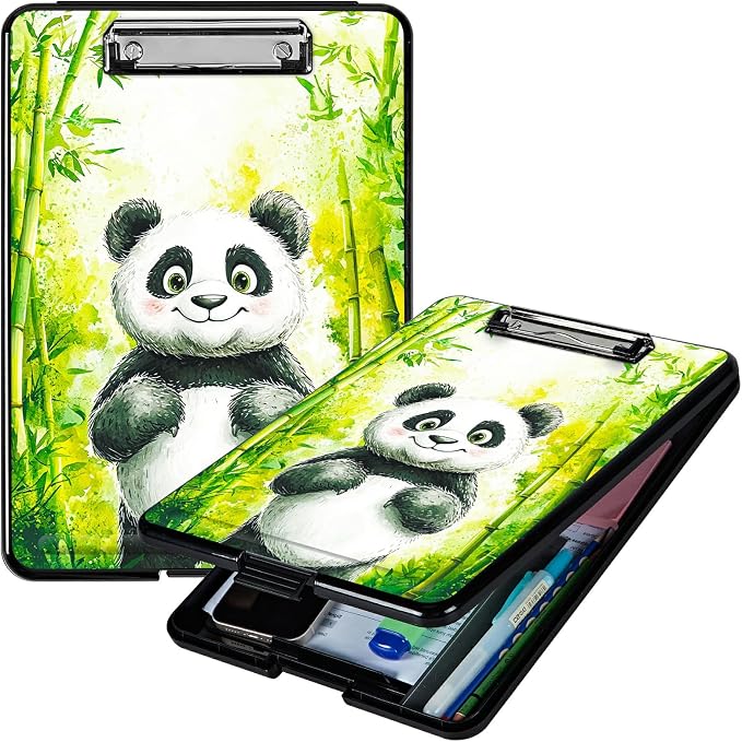 Green Bamboo Panda A4 Clipboard by Unknown
