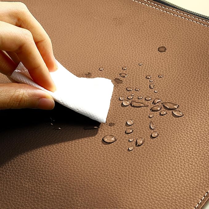 PU Leather A4 File Folder Zipper Document Holder Envelope Folder Case - Image 4