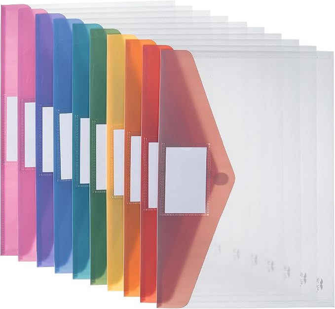 Mr. Pen- Clear Plastic Envelopes File Folders, 40 Pack, Letter Size | Colorful - Image 8