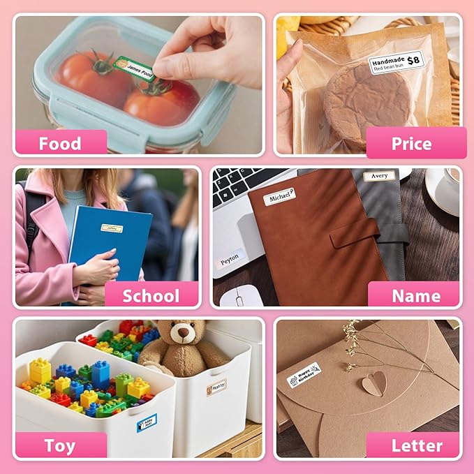 Label Maker Machine with Tape, Small Portable Bluetooth Label Printer, Handheld - Image 3