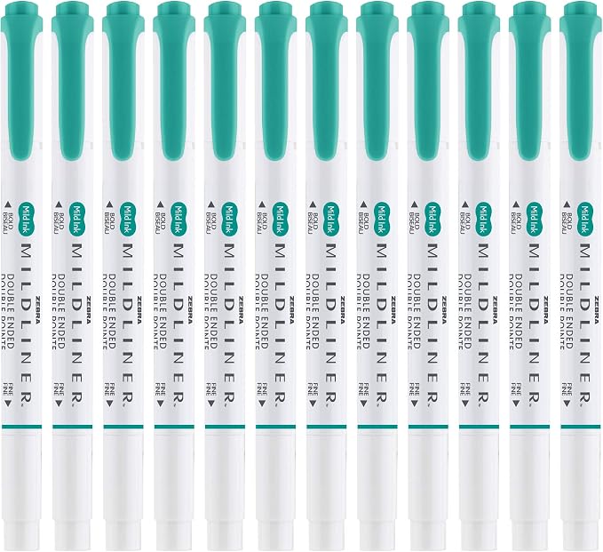 Zebra Pen Mildliner Dual-Tip Highlighters, Broad and Fine Tips, No Bleed - Image 3