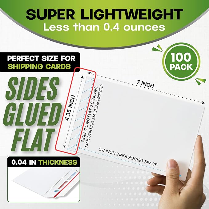 100 Pack Shell Mailer Incognito Trading Card Envelopes by Hobby Armor, Perfect - Image 2