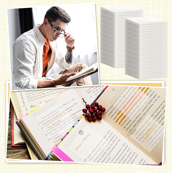 Thenshop 24 Sets Full Adhesive Sticky Notes 3x3 Inches Sticky Notes Adhesive Memo Self-Stick Pads Back to School Supplies Easy to Post for Teacher Coworkers Office 80 Sheets/pad(Transparent,Unlined)-DeskLoop Office