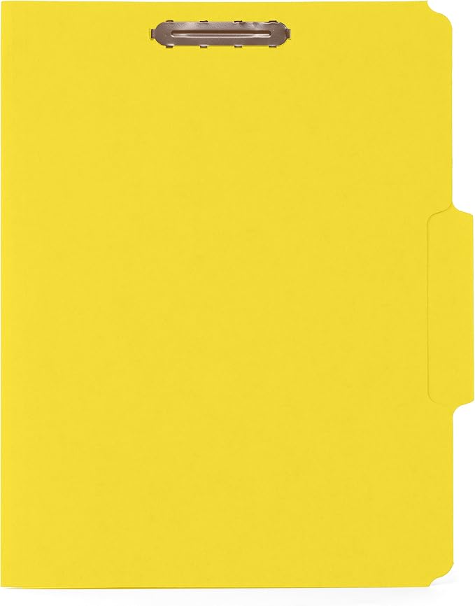 50 Yellow Fastener File Folders - Image 3