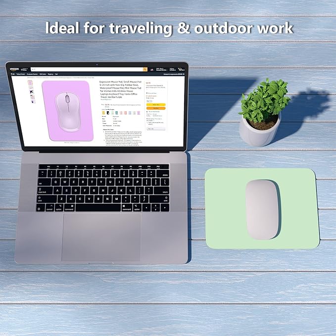 Dapesuom Small Mouse Pad, 6 x 8 Inch Thick Rubber Premium-Textured Non-Slip - Image 7