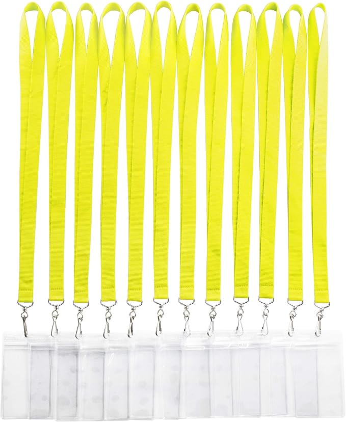 12 Pack Cruise Lanyard with Waterproof ID Card Holder, Colorful Durable Lanyard by YOYOGO