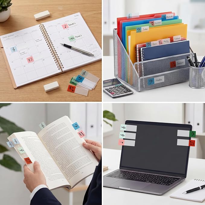 Sticky Tabs for Books, Writable Page Markers Book Tab for Annotating Books for - Image 4