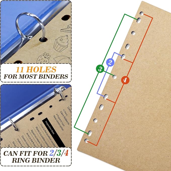 Kraft Binder Dividers, 8.5 x 11 inches Binder Dividers - Image 3