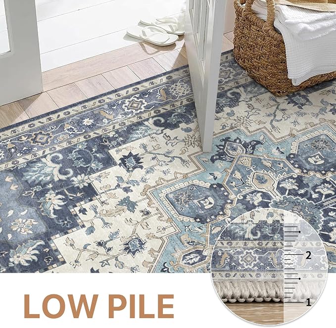 GENIMO 2x5 Runner Rugs for Hallway, Machine Washable Non Slip Vintage Rugs - Image 4