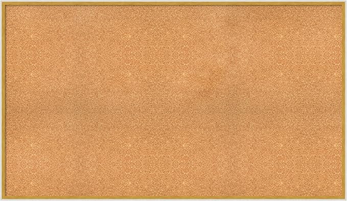 Amanti Art Natural Cork Board for Wall, 33x57 Vision Board with White Frame, Oversize Corkboard Office Decor for Home Organization, Modern Corkboard Pinboard to Display Items for Home Organization in-DeskLoop Office