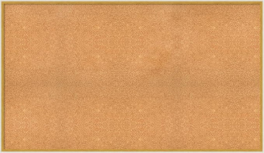 Amanti Art Natural Cork Board for Wall, 33x57 Vision Board with White Frame, Oversize Corkboard Office Decor for Home Organization, Modern Corkboard Pinboard to Display Items for Home Organization in-DeskLoop Office