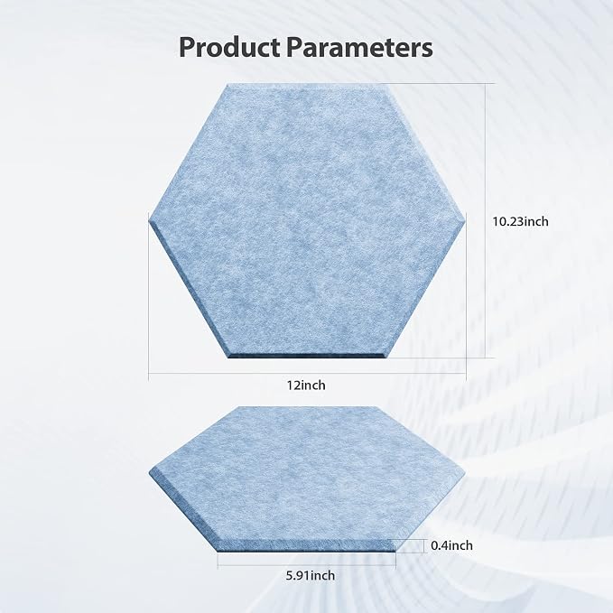Amantech 12 Pack Acoustic Panels Self Adhesive Sound Proof Foam, High Density - Image 6