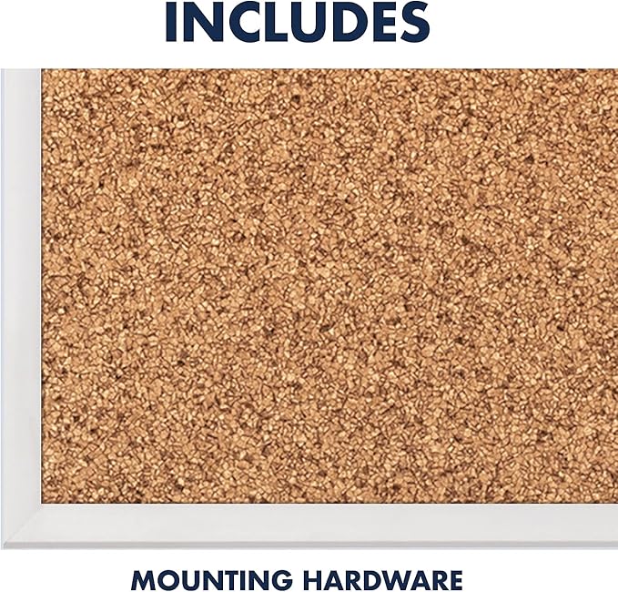 Quartet Standard Aluminum Frame Cork Bulletin Board, 60” x 36” (2305)-DeskLoop Office
