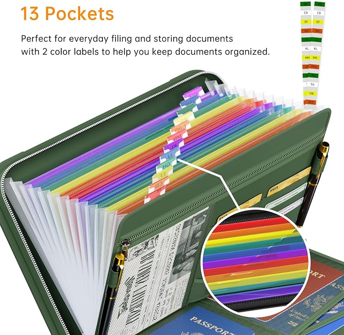 Tamfile Fireproof Accordion File Organizer - Image 3