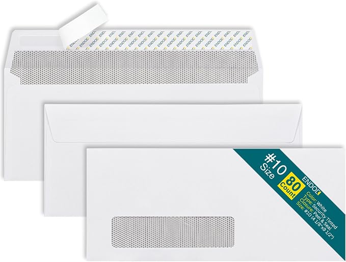 #10 Window Envelopes Self Seal by EnDoc