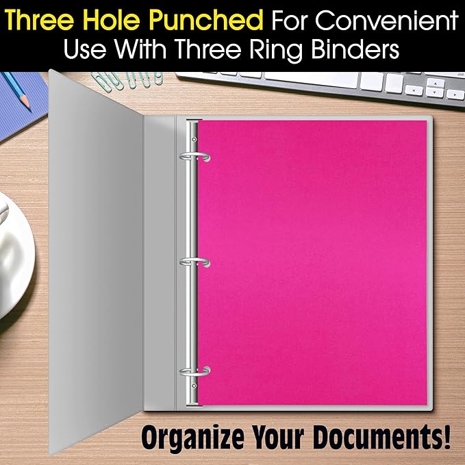 2 Pocket Portfolio Folders, 25 Pack, Trendy Cool Colors, Fits Letter Size Paper - Image 4