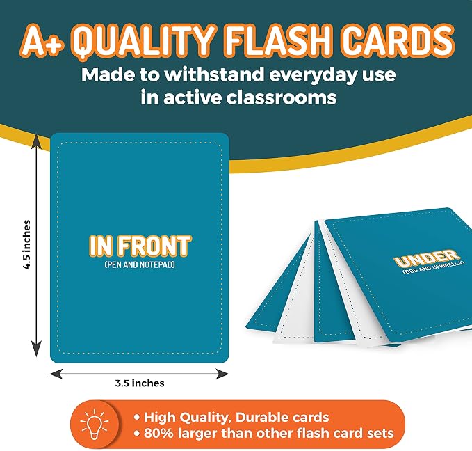 49 Preposition Vocabulary Builder Flash Cards Vol 1 Includes 7 Picture Card - Image 3