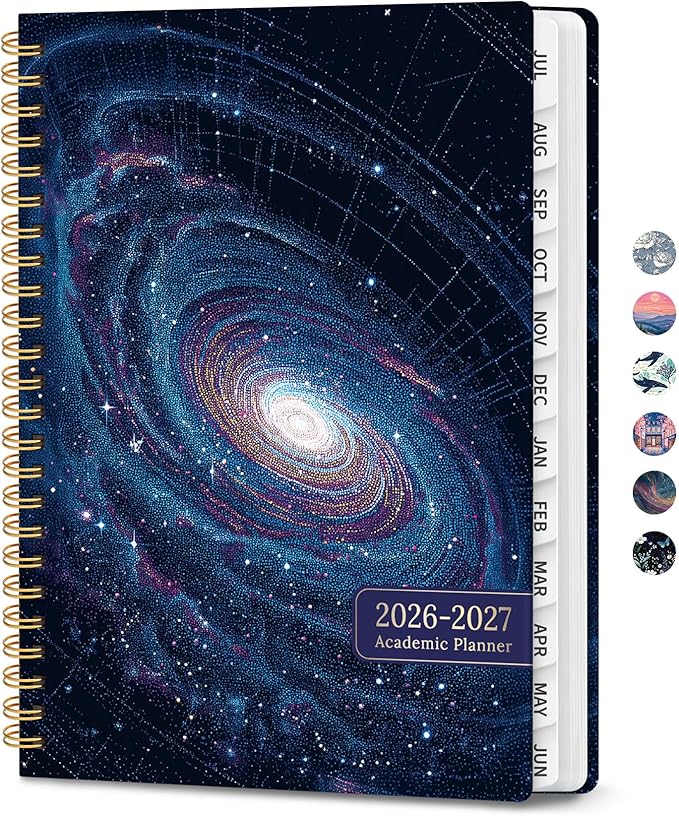 Planner 2026-2027, Hardcover Monthly and Weekly Academic Planner July 2026 by Zotia